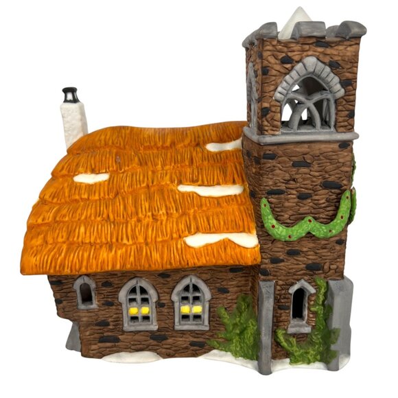 Department 56 Dickens Village Ivy Glen Church 1988 Porcelain Light-Up - Picture 4 of 8